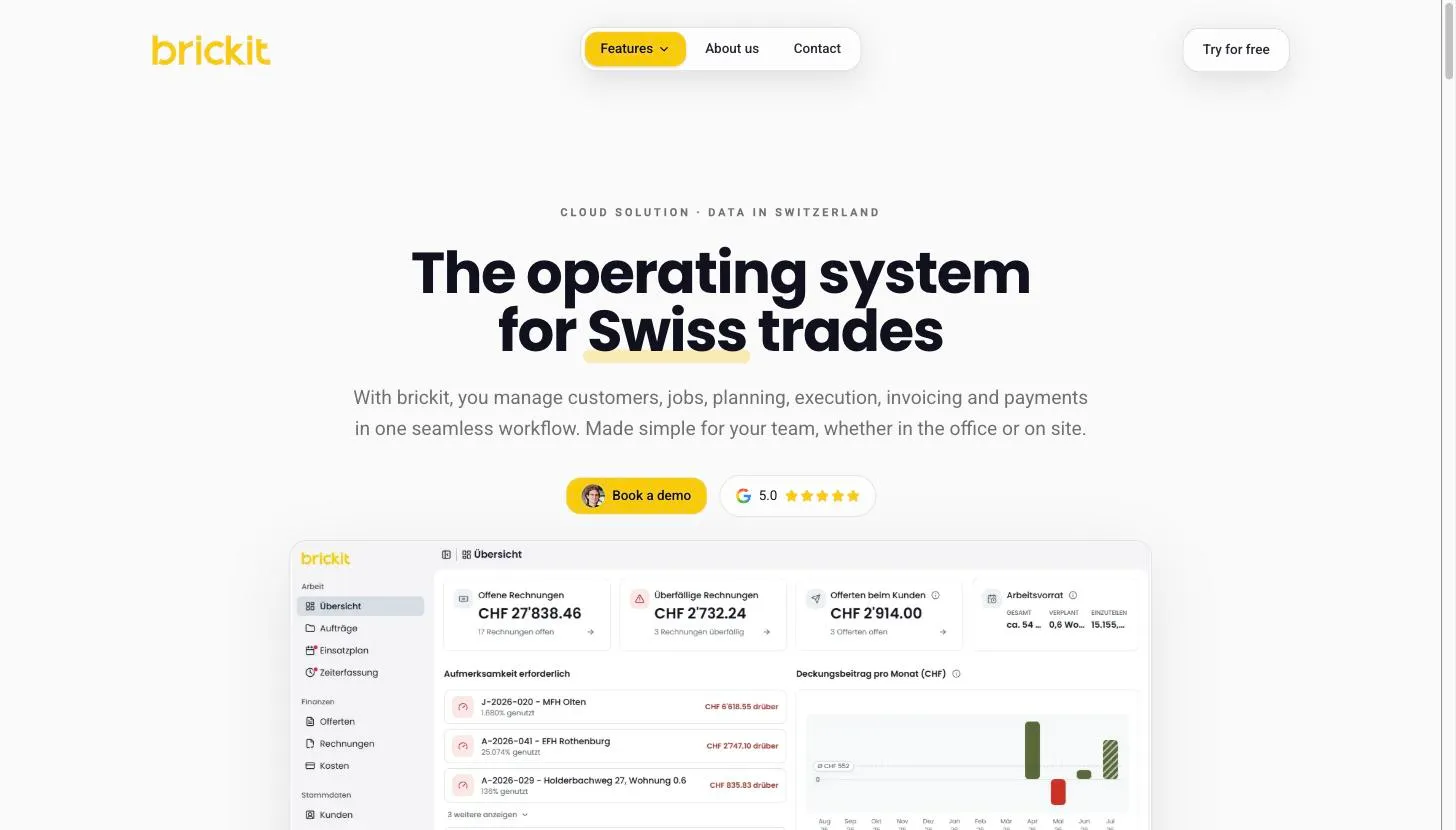 Brickit interface
